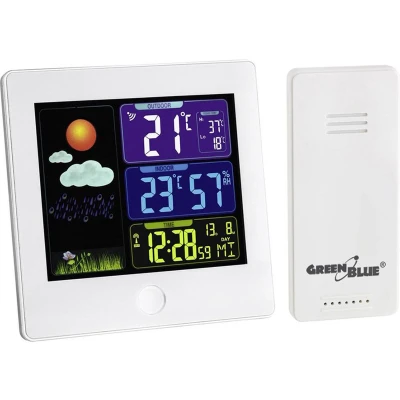 Afbeelding van Weerstation draadloze DCF GREENBLUE GB521W hygrometer