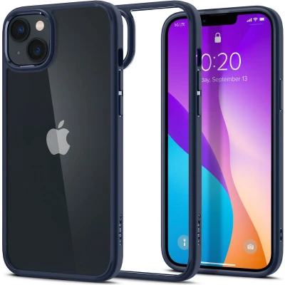 Afbeelding van Spigen Ultra Hybrid iPhone 14 Hoesje transparant/navy