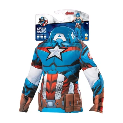 Afbeelding van Rubie&#039;s Kostuum Captain America groen met kraag voor kinderen