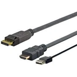 Afbeelding van Vivolink PROHDMIUSBDP5 video kabel adapter 5 m DisplayPort HDMI + USB Zwart