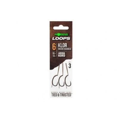 Image de Korda Loop Rigs Klor Size 6 13kg/30lb Bas de ligne