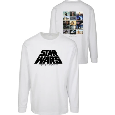 Afbeelding van Merchcode STAR WARS Photo Collage Longsleeve Tshirt print, Heren, Maat: XS, White