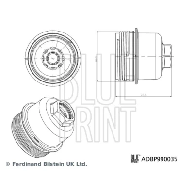 Afbeelding van Blue Print Oliefilterhuis deksel ADBP990035