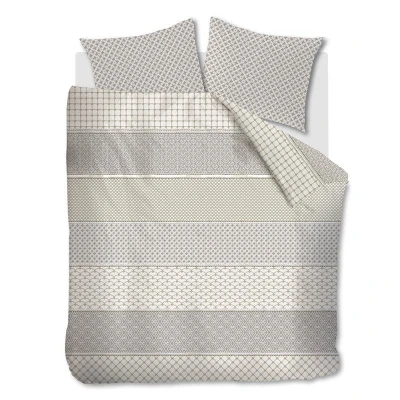Afbeelding van Riviera Maison Ropes dekbedovertrek Tweepersoons 200x200/220 Taupe