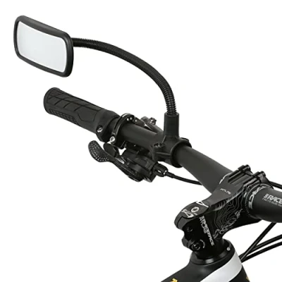 Afbeelding van Wicked Chili Fietsstuurspiegel (spiegeloppervlak 102 x 44 mm, Made in Germany), zwanenhalsspiegel, convex, ideaal voor e bike, scooter, bromfiets, rolstoel, rollator, kinderwagen enz.