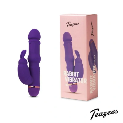 Afbeelding van Teazers Siliconen Rabbit Vibrator Paars