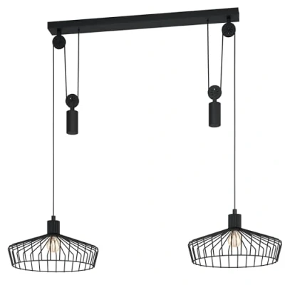Afbeelding van EGLO Winkworth Hanglamp E27 117 cm Zwart