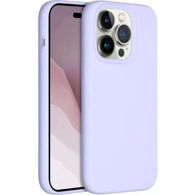 Afbeelding van Accezz Hoesje Geschikt voor iPhone 14 Pro Siliconen Liquid Silicone Backcover met MagSafe Paars