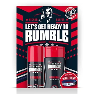 Afbeelding van LET&#039;S GET READY TO RUMBLE Original Bodyspray &amp; Wash + Wristband Giftset