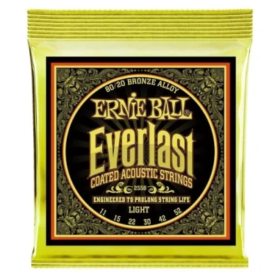 Afbeelding van Ernie Ball EB2558 11 52 Everlast Coated 80/20 Bronze Light Akoestische gitaarsnaren