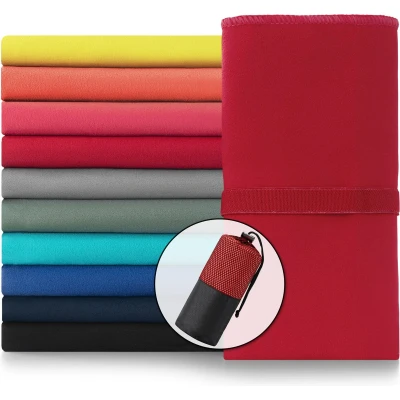 Afbeelding van Blumtal Sporthanddoek microfiber: 140 x 70 cm, donkerrood