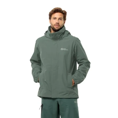 Afbeelding van Jack Wolfskin Stormy Point Outdoorjas, Heren, Maat: 3XL, Hedge green