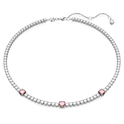 Afbeelding van Swarovski dames Matrix M ketting met kristal in de kleur Zilver, maat: US 7 = 17,3 mm