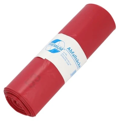 Afbeelding van DEISS PREMIUM Vuilniszakken rood 60µm 120L