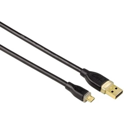 Afbeelding van Hama USB Connecting Cable, A Plug Micro Plug, 1.8 m, black kabel 1,8 m Zwart