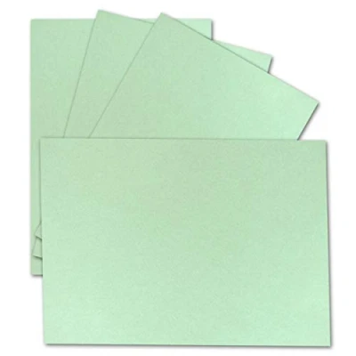 Afbeelding van 25 enkele kaarten DIN A6 10,5 x 14,8 cm 240 g/m² mintgroen kleipapier, knutselpapier, ansichtkaarten blanco