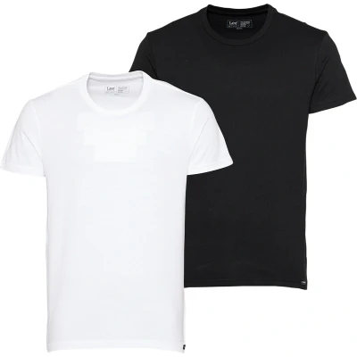 Afbeelding van Lee TWIN CREW 2 PACK Tshirt basic, Heren, Maat: XXL, Black/white