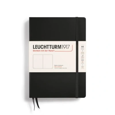 Afbeelding van Leuchtturm1917 Notitieboek Zwart Medium Blanco
