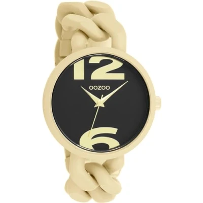 Afbeelding van OOZOO Timepieces goudkleurige horloge met grove schakelarmband C11266