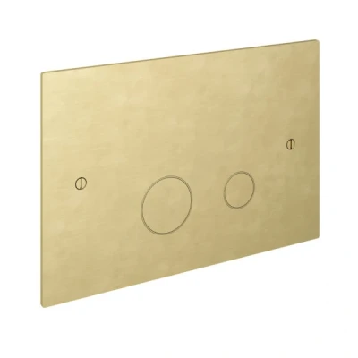 Afbeelding van HotBath Cobber bedieningspaneel geschikt voor Geberit UP320 Geborsteld messing Minimalistisch design