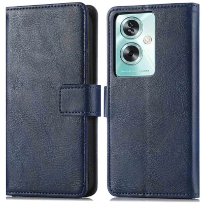 Afbeelding van iMoshion Hoesje Geschikt voor Oppo A79 Luxe Bookcase Donkerblauw