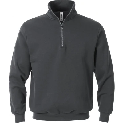 Afbeelding van Fristads Sweatshirt Met Korte Ritssluiting 1737 Swb Donkergrijs