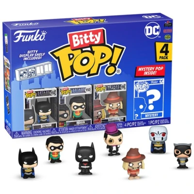 Afbeelding van Funko Pop! Bitty DC Comics 4 Pack Serie 1 Batman Robin Scarcrow + Mystery