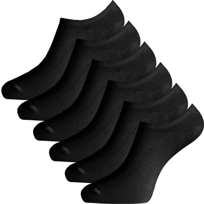 Afbeelding van Comfortabel &amp; Zijdezacht Bamboo Basics Jamie Bamboe Footies Sokken (Multipack 3 stuks) Heren / Dames No Show Zwart 35 40