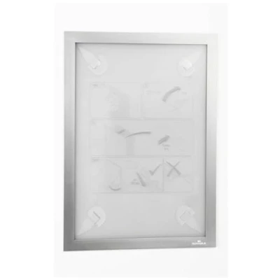 Afbeelding van Durable Duraframe Wallpaper Zelfklevend Kader Formaat A4, Zilver Ophangtas