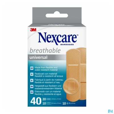 Image de Nexcare 3m Breathable Univer. Strips 40 N0340as
