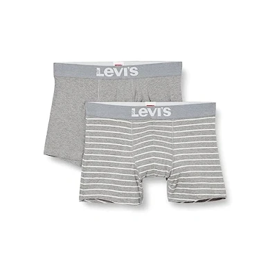 Image de Levi&#039;s Lot de 2 boxers pour homme, Mélange gris moyen, S