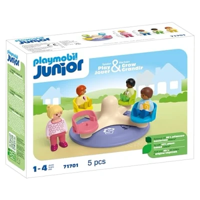 Image de Playmobil Junior 71701 Enfants Et Tourniquet Comprend Quatre Personnages Un Des 1 An