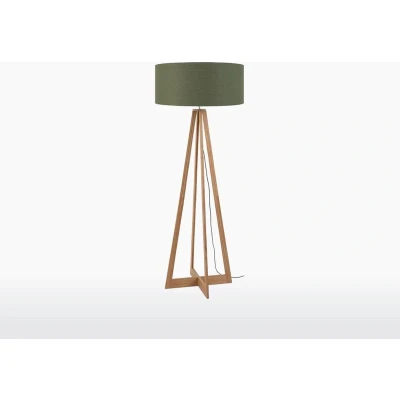 Afbeelding van GOOD&amp;MOJO Vloerlamp Everest Zwart/Bamboe Ø60cm Groen