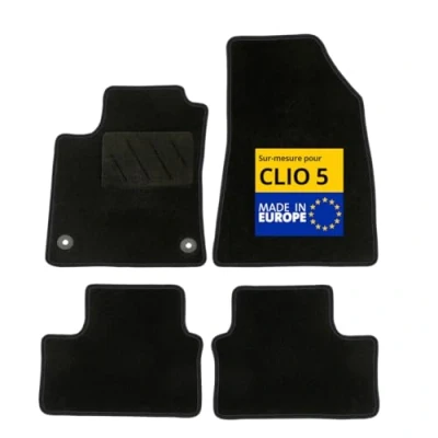Afbeelding van DBS Automatten op maat gemaakt voor Clio 5 (vanaf 2019) met bevestigingsclips antislip vloermatten auto 4 stuks