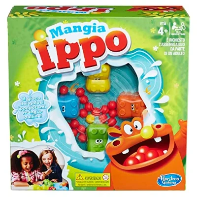 Afbeelding van Hasbro Gaming Eten Hippo spel in de doos, meerkleurig