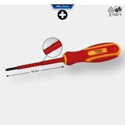 Afbeelding van Brilliant Tools, Schroevendraaiers, VDE schroevendraaier PH Phillips PH0 x 75 mm