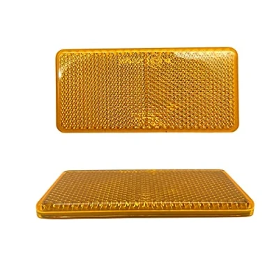 Afbeelding van DOJA Barcelona Rechthoekige reflector, 10 reflecterende stickers, 94 x 44 mm, kleur geel, Europese ECE certificering, voor fietsaccessoires, motoraccessoires, aanhanger, auto, vrachtwagen...