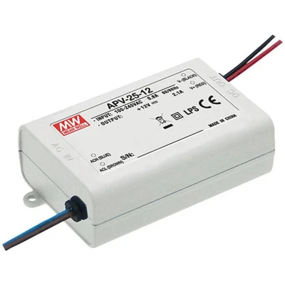 Afbeelding van Mean Well APV 25 24 LED transformator Constante spanning W 0 1.05 A V/DC Niet dimbaar, Overbelastingsbescherming 1 stuk(s)