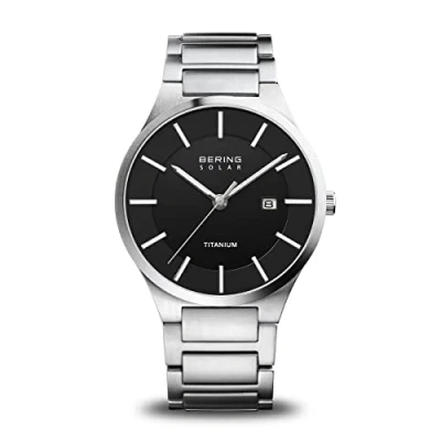 Afbeelding van BERING 15239 XXX Herenhorloge op zonne energie, collectie Solar met titanium en saffierglas, Zilver/zwart, Modern
