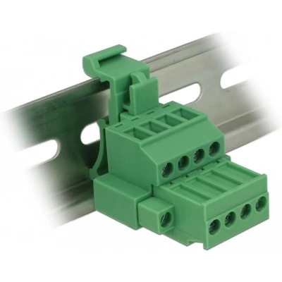 Afbeelding van Terminalblok ingesteld voor DIN rail 4 pin met schroefvergrendeling