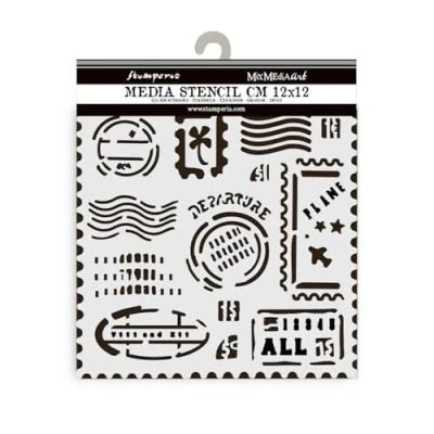 Afbeelding van Stamperia Leaves Thick Stencil 12x12cm (KSTDS14)
