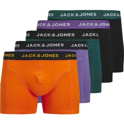Afbeelding van JACK&amp;JONES JACBEN SOLID TRUNKS 5 PACK BOX PLS Heren Plus Size Onderbroeken