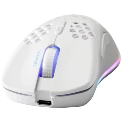Afbeelding van Deltaco WM80 Draadloze Gaming Muis Lichtgewicht RGB 6400 DPI Wit