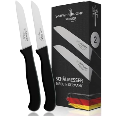 Afbeelding van Solinger Professionele Keukenmessenset Duitse Roestvrijstalen Messen, Handgepolijst, Ultrascherpe Lemmeten, Ergonomisch &amp; Vaatwasserbestendig, 2/4 Stuks