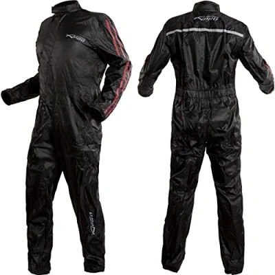 Afbeelding van Regenpak voor motorfiets, waterdicht, regenpak, jas, broek, rood, XXL