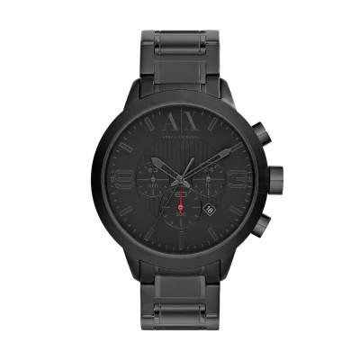 Afbeelding van Armani Exchange Chronographe herenhorloge, roestvrij stalen horloge, zwart.