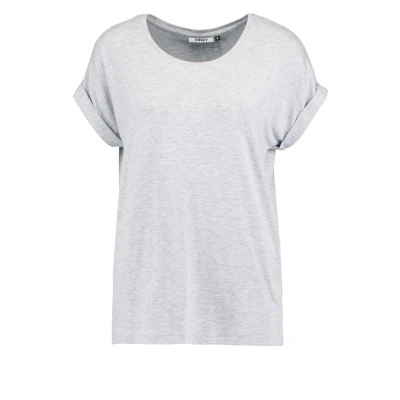 Afbeelding van ONLY Onlmoster Oneck Tshirt basic, Dames, Maat: XXL, Light grey melange