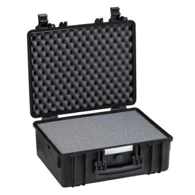Afbeelding van Explorer Cases Outdoor koffer 4419HL.B black with pick &amp; pluck foam (b x h d) 45 35 19 cm Zwart