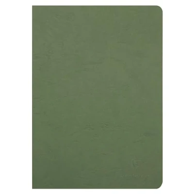 Image de Clairefontaine 733003C Collection Age Bag Un Cahier Agrafé Vert A4 21x29,7 cm 96 Pages Papier Blanc 90 g Couverture Carte Pelliculée Grain Cuir