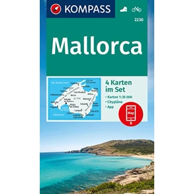 Afbeelding van KOMPASS Wanderkarten Set 2230 Mallorca (4 Karten) 1:35.000